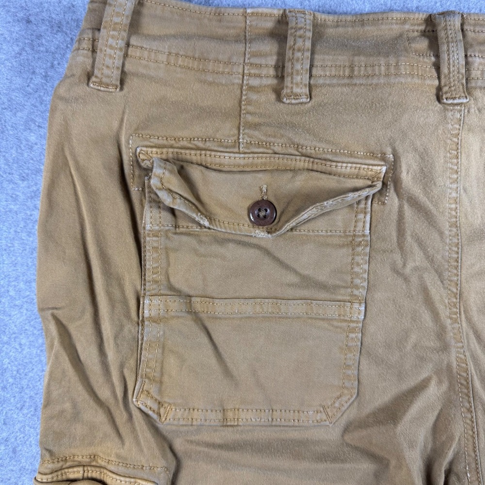 American Eagle Cargo Shorts Mens 38 Tan Extreme Flex Khaki Hiking Y2K Style - Picture 11 of 14